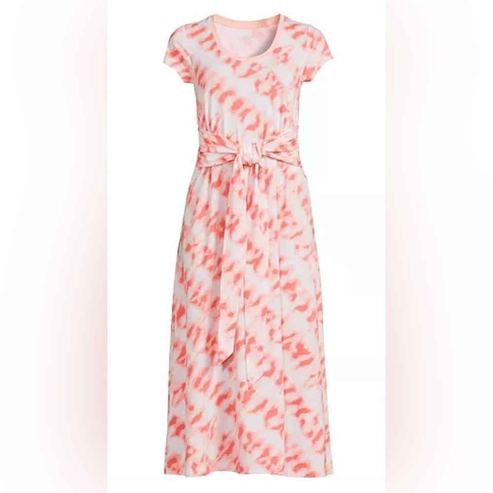 Land’s End Light Weight Cotton Modal Convertible Tie Waist Midi Dress NEW - Picture 10 of 10